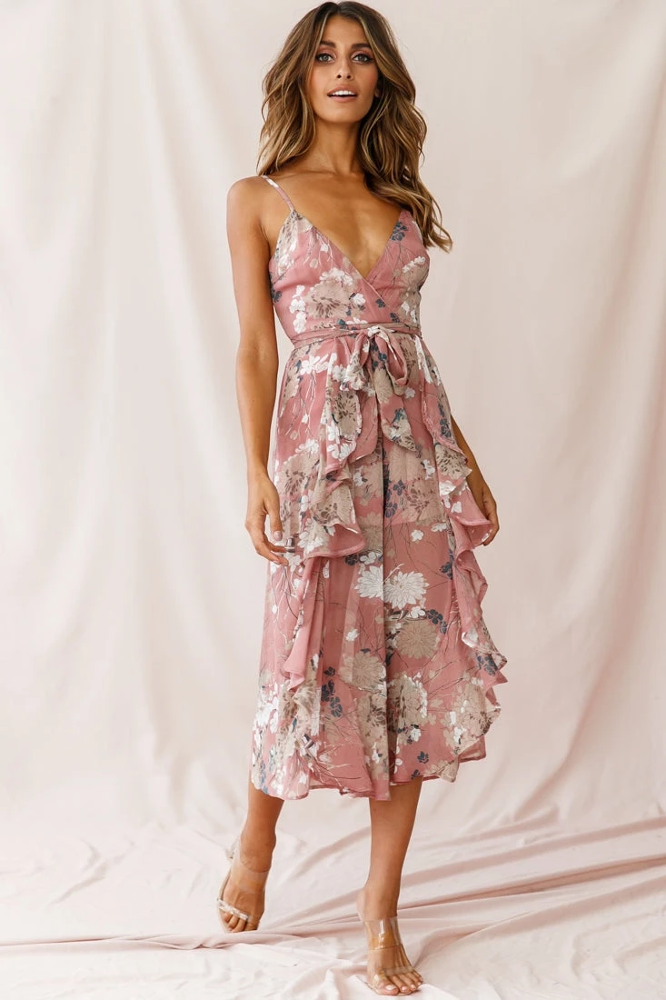 Constance Thin Strap Midi Jumpsuit Rose - Image 5