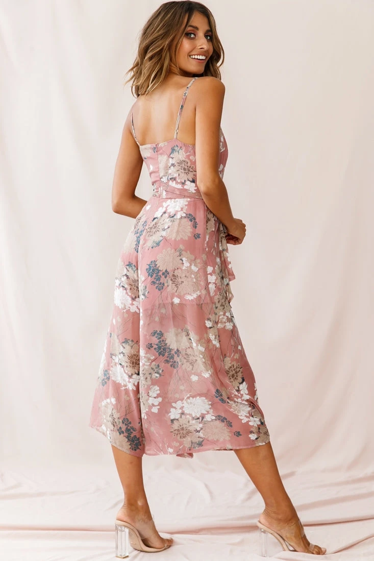 Constance Thin Strap Midi Jumpsuit Rose - Image 3