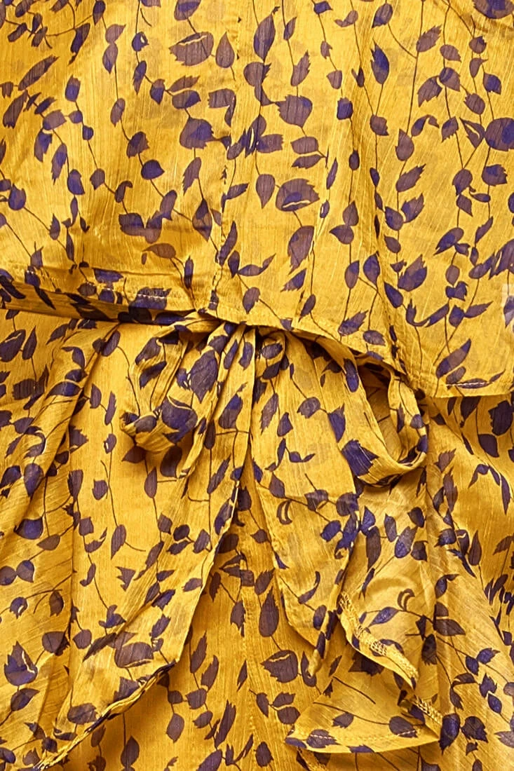 Constance Flowy Summer Jumpsuit Yellow Mustard - Image 6