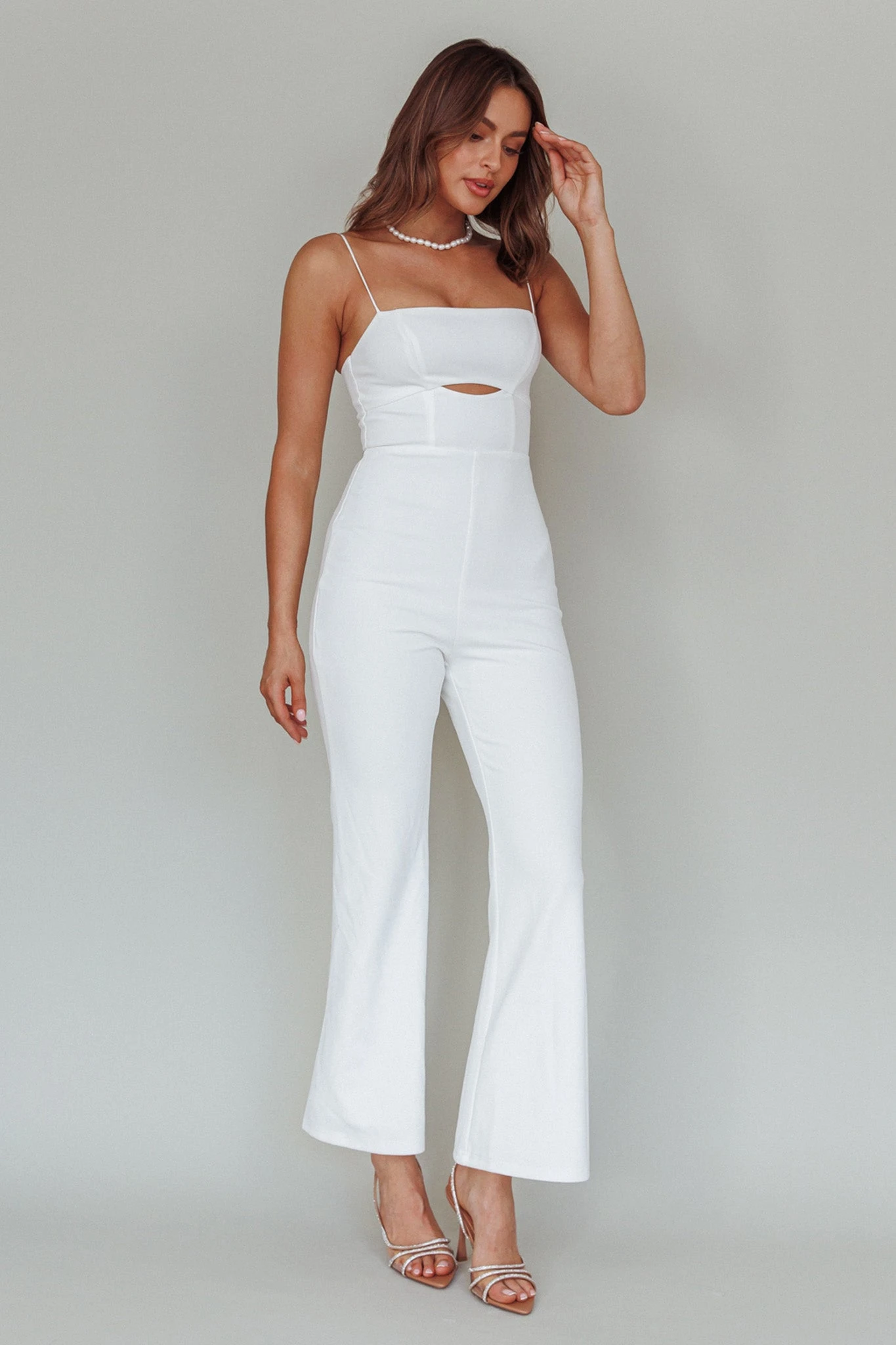 Lyrics Keyhole Jumpsuit White - Image 6
