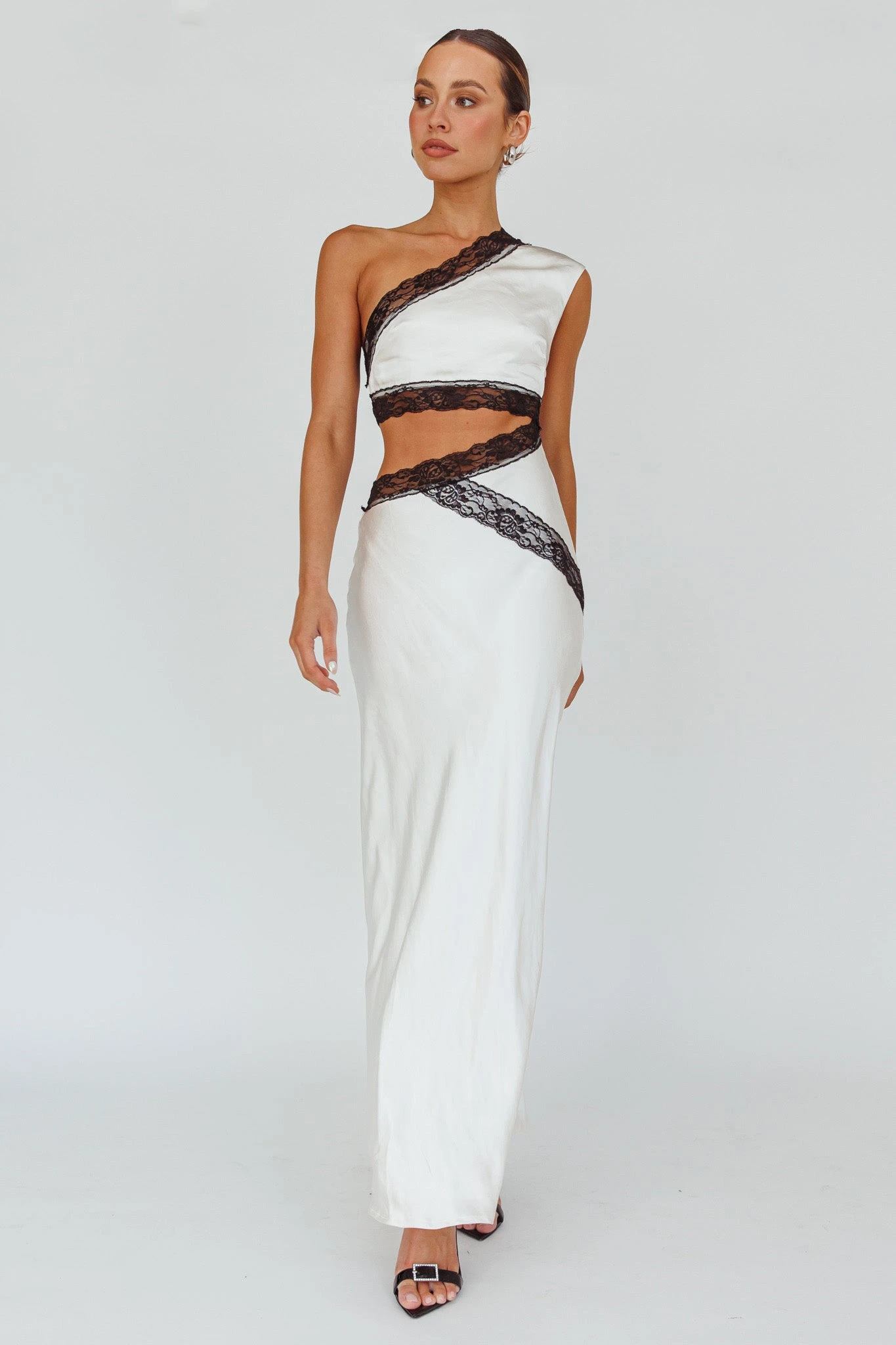 Mahli One-Shoulder Maxi Dress Champagne - Image 3