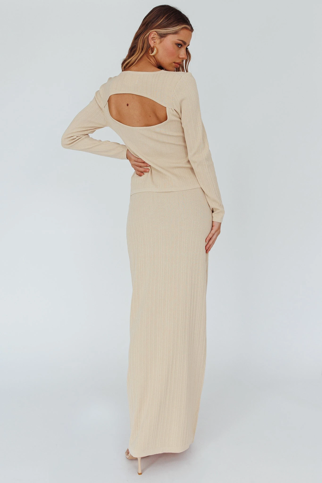 Rossana Knit Maxi Skirt Butter - Image 2