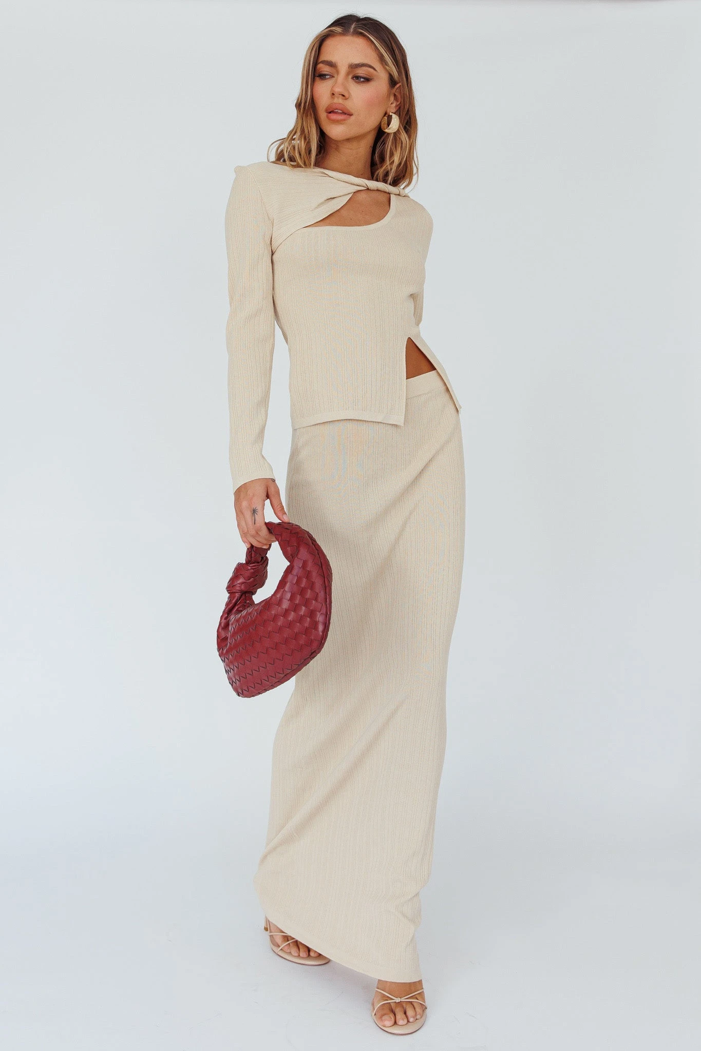 Rossana Knit Maxi Skirt Butter - Image 5