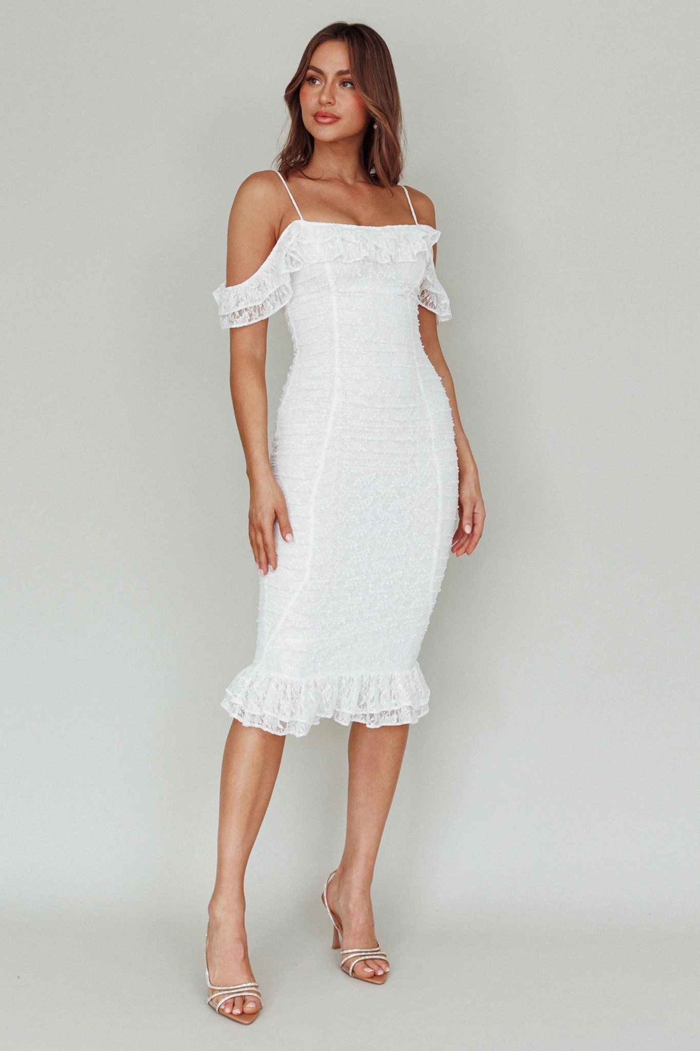 Wish Come True Lace Midi Dress White - Image 4