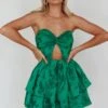 Tylah Keyhole Twist Bust Mini Dress Green