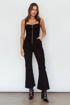 Emilio Flared Jumpsuit Black