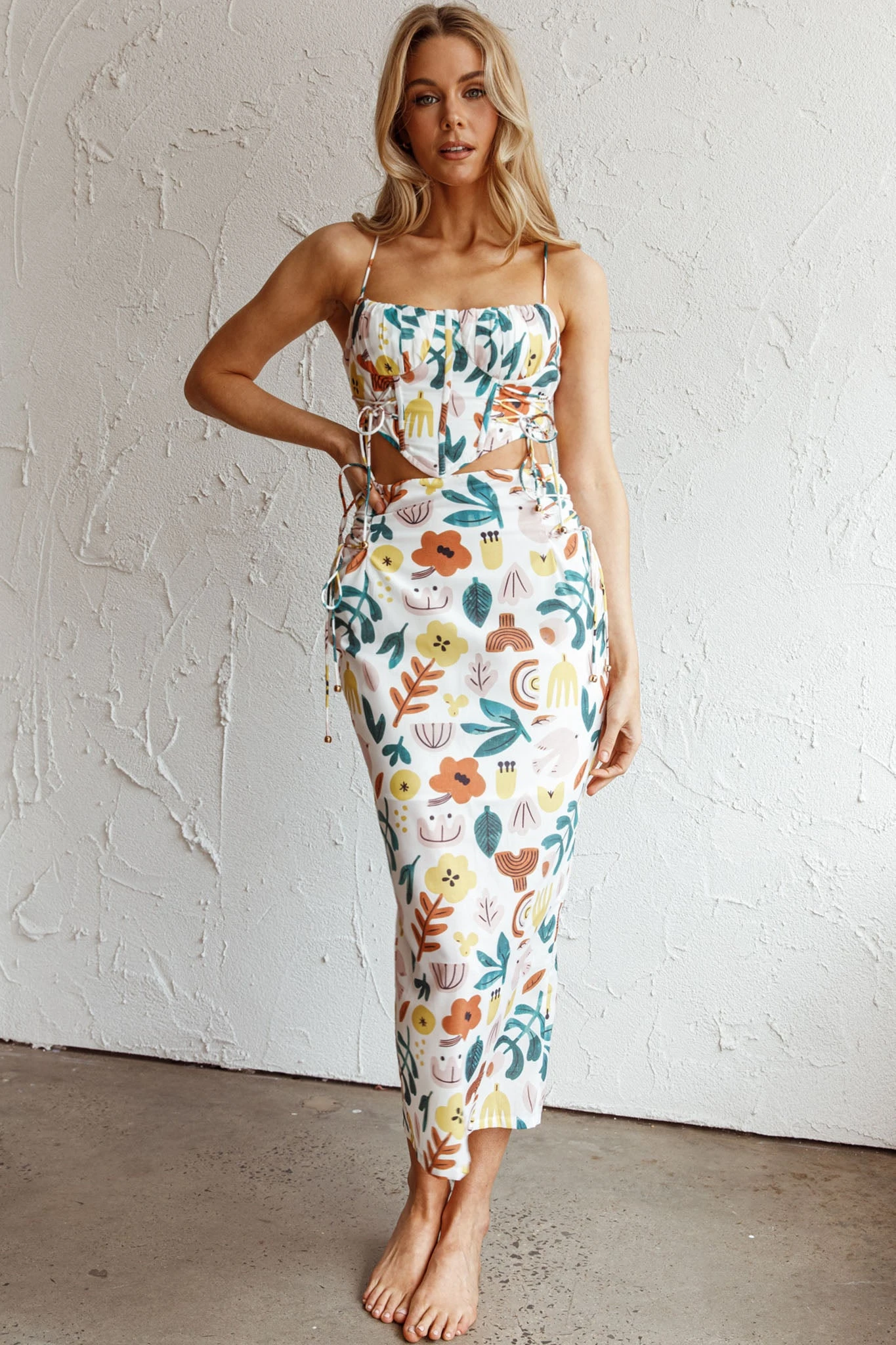 Graziella Corset Crop Top White Base - Image 3