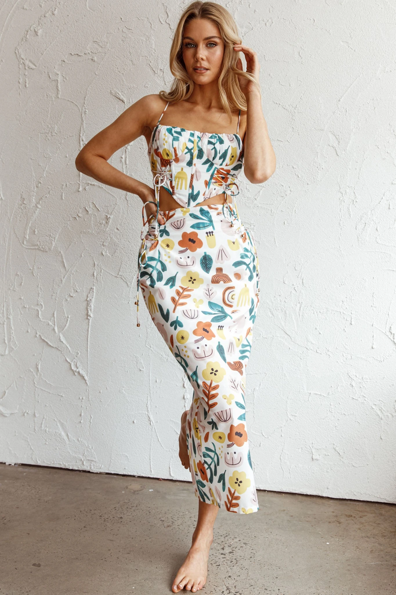 Graziella Corset Crop Top White Base - Image 9