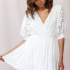 Indi Broderie Anglaise Swing Dress White